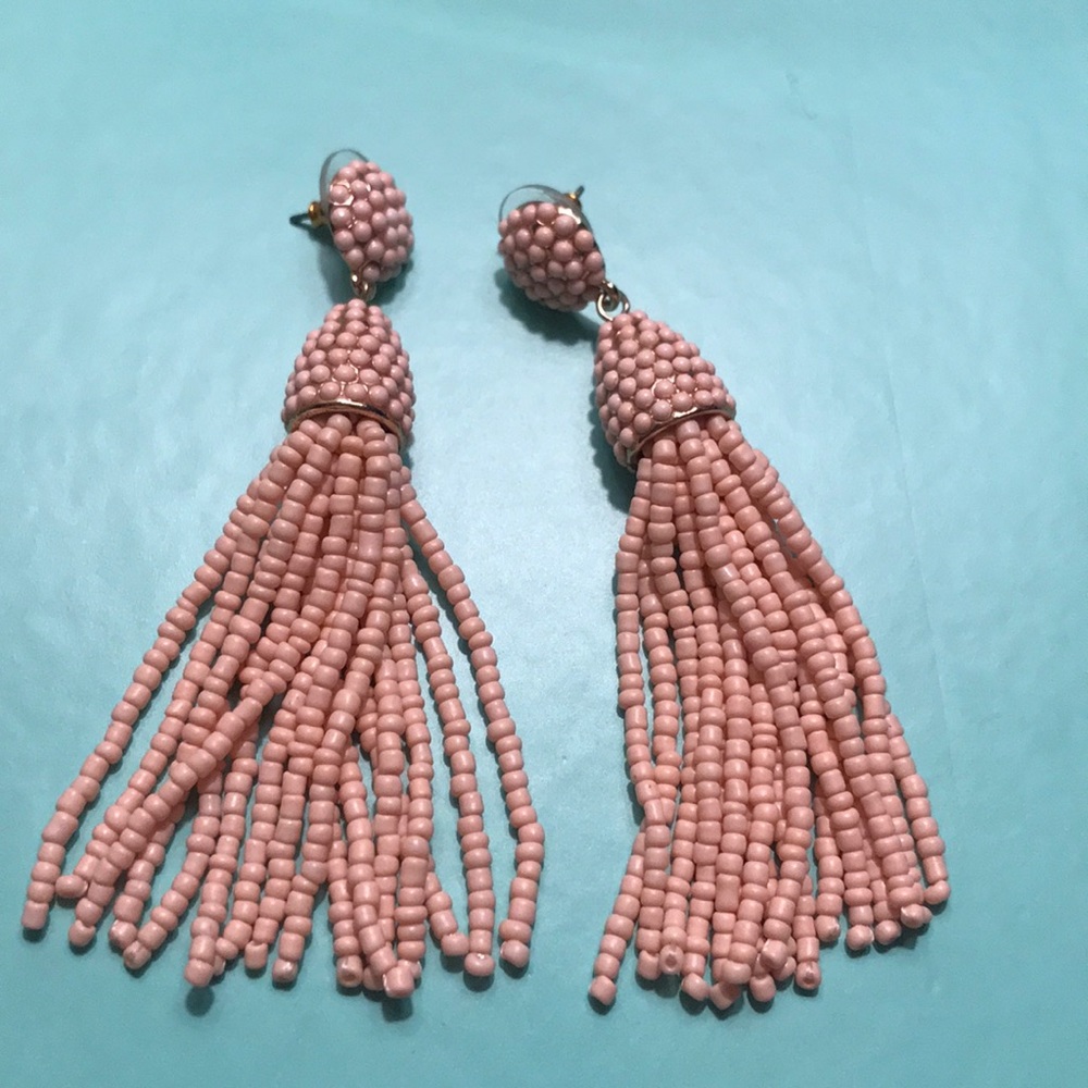 BaubleBar Pink Tassel Earrings